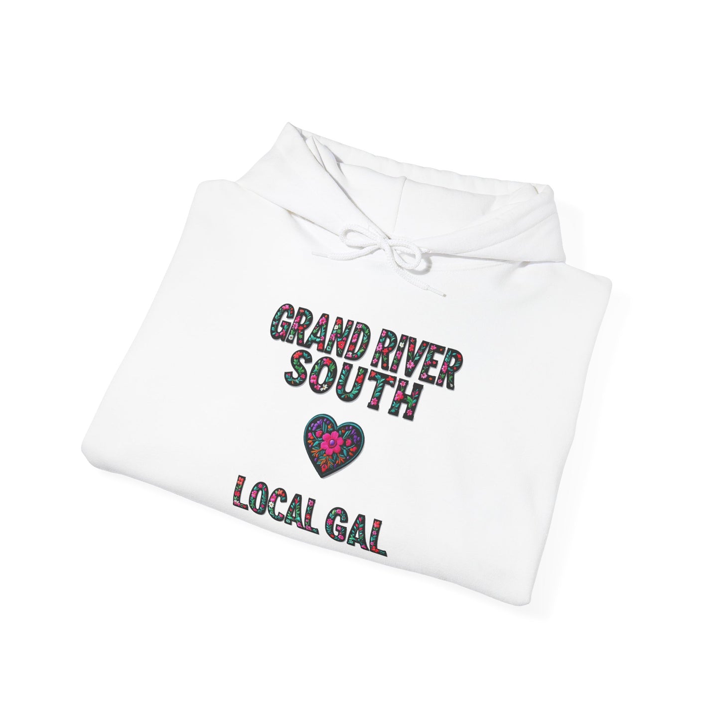 Grand River South Local Gal Flower c03-n04-hs005, Hooded Sweatshirt -  Unisex Heavy Blend™ Pullover, Casual Hoodie for Every Day, Gift for Friends, Support'n Locals -Local Pride Apparel Support Your Community