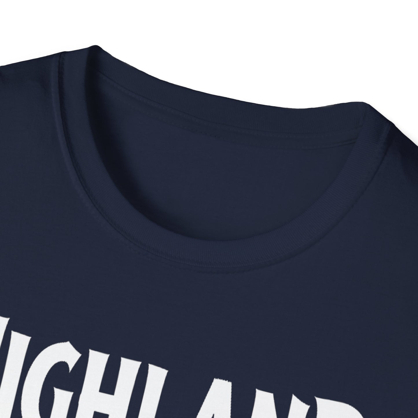 Highland Hardcore We Support Our Own Red Leaf T-Shirt, c02-n05-s006 Softstyle Graphic Tee, Unisex Casual Wear, Support'n Locals Merch, Gift for Community Lovers.