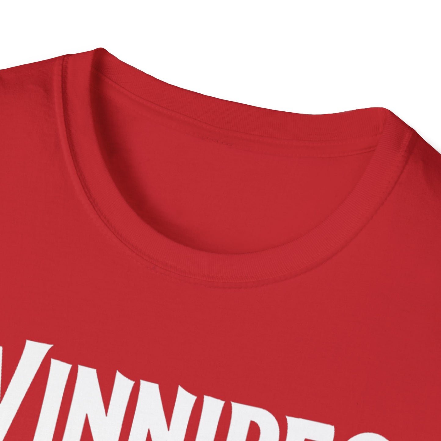 Winnipeg Hardcore Rep'n White Leaf T-Shirt, c009-n00-s007 Softstyle Graphic Tee, Unisex Casual Wear, Support'n Locals Merch, Gift for Community Lovers.