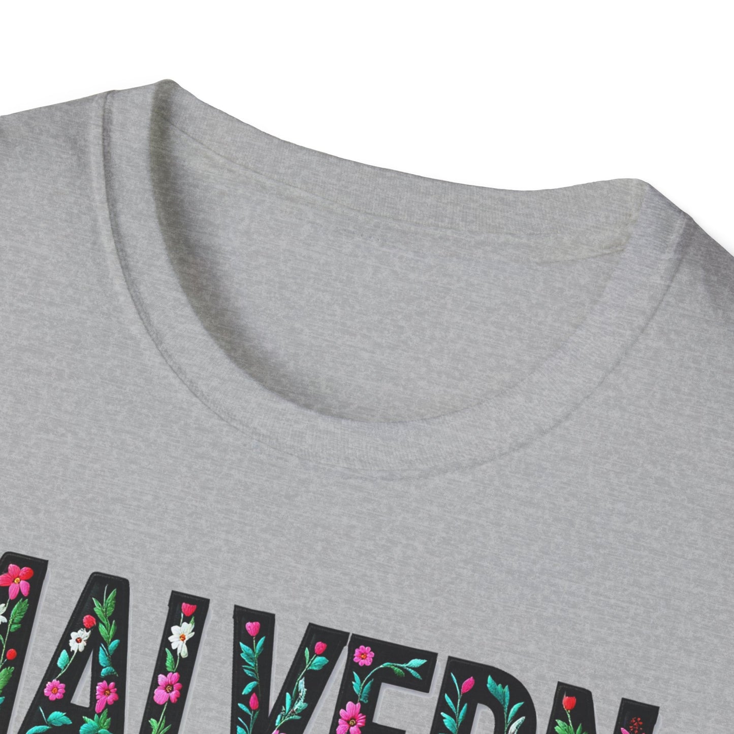 Malvern Local Gal Flower-Heart T-Shirt, c06-n04-s005 Softstyle Graphic Tee, Unisex Casual Wear, Support Local Merch, Gift for Community Lovers, Finkz WINDSOR