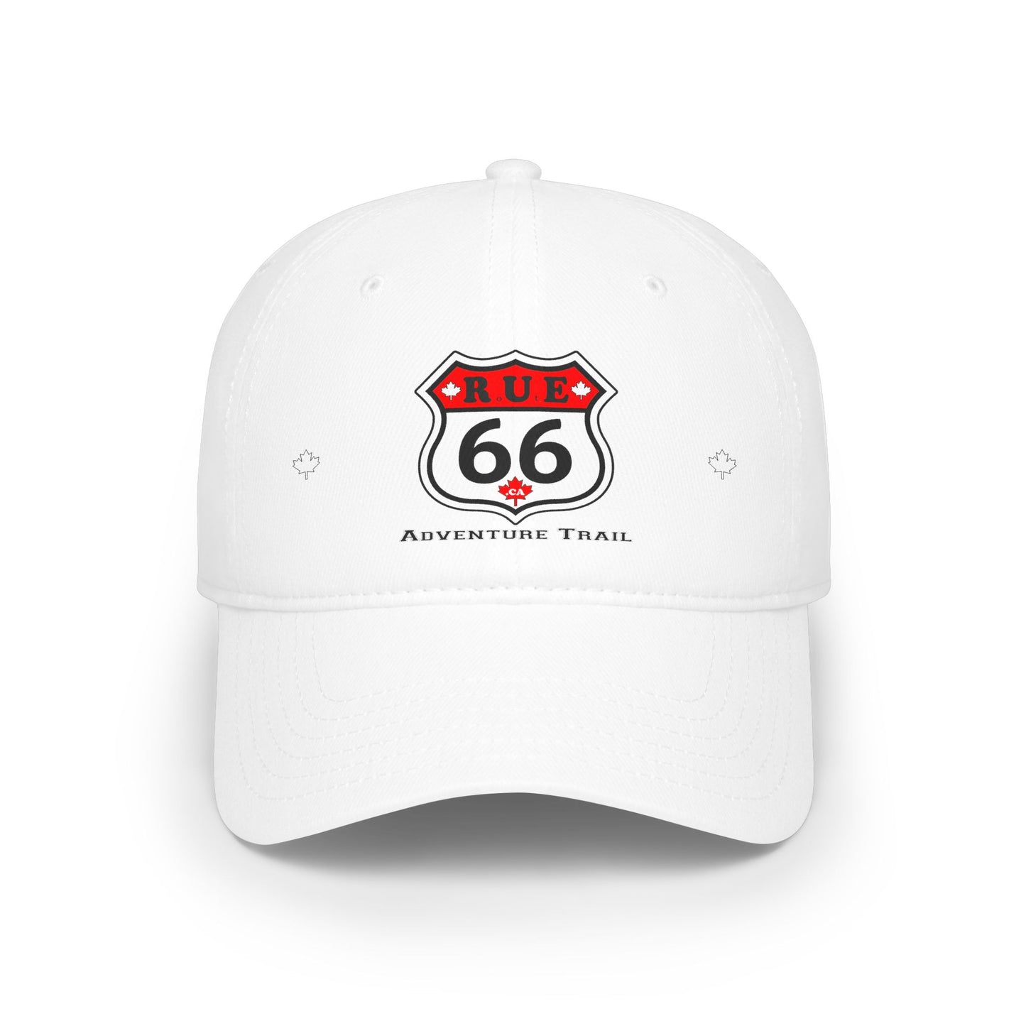 Rue 66 Low Profile Baseball Cap, White Adjustable Hat, Outdoor Gear, Casual Style, Gift for Nature Lovers - rue66.ca