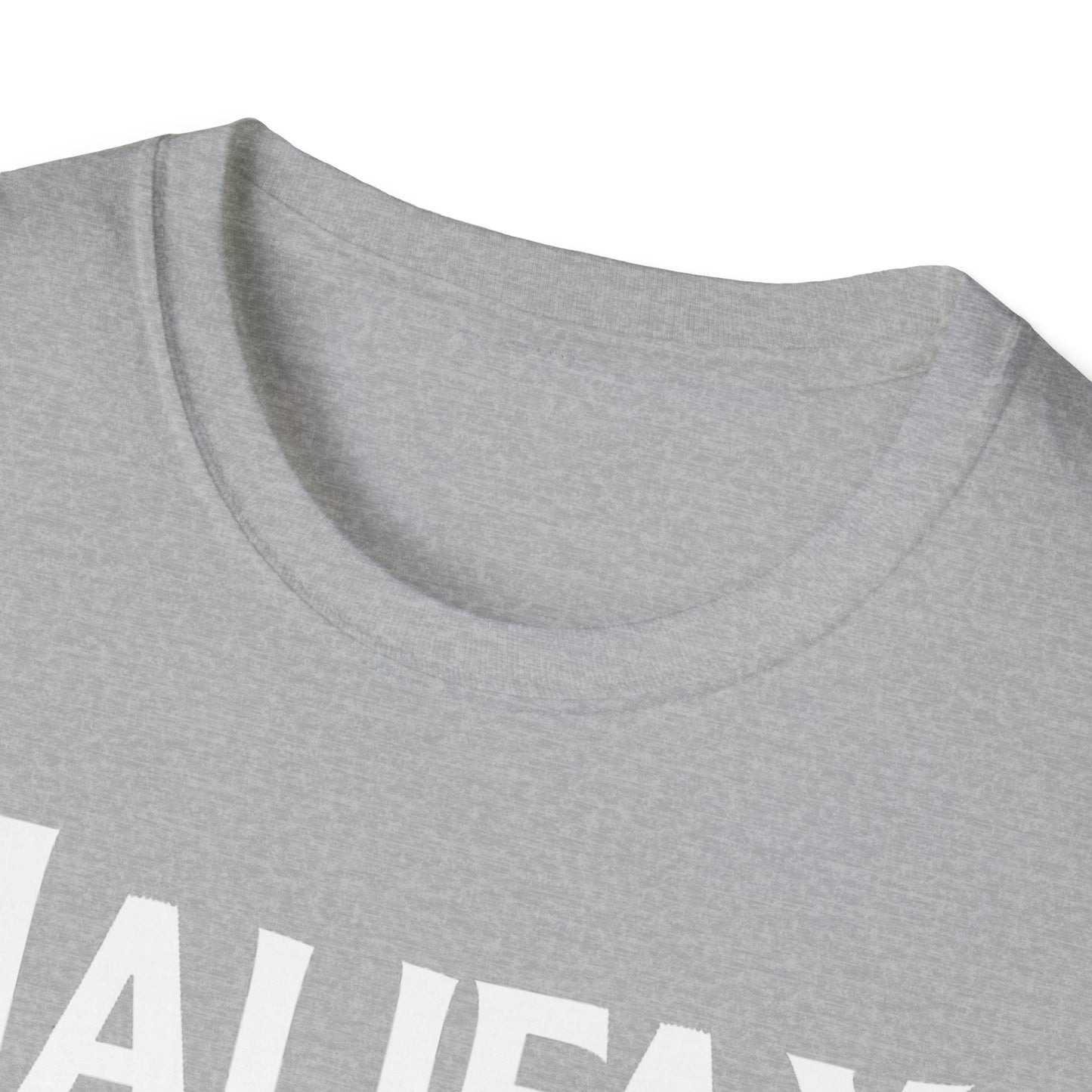 Halifax Hardcore Rep'n White Leaf T-Shirt, c008-n00-s007 Softstyle Graphic Tee, Unisex Casual Wear, Support'n Locals Merch, Gift for Community Lovers.