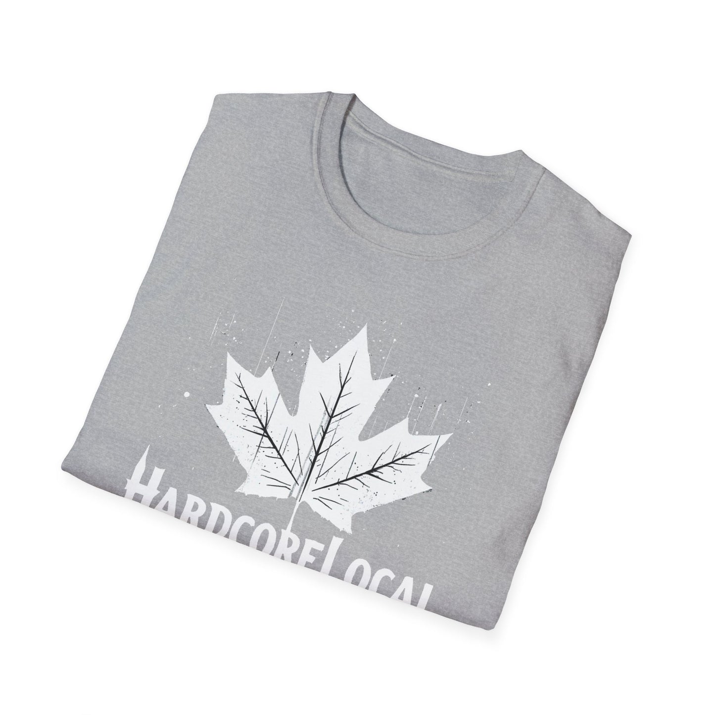 I Support My Hood, Hardcore Local Leaf T-Shirt, Softstyle Graphic Tee, Unisex Casual Wear, Support Local Merch, Gift for Community Lovers