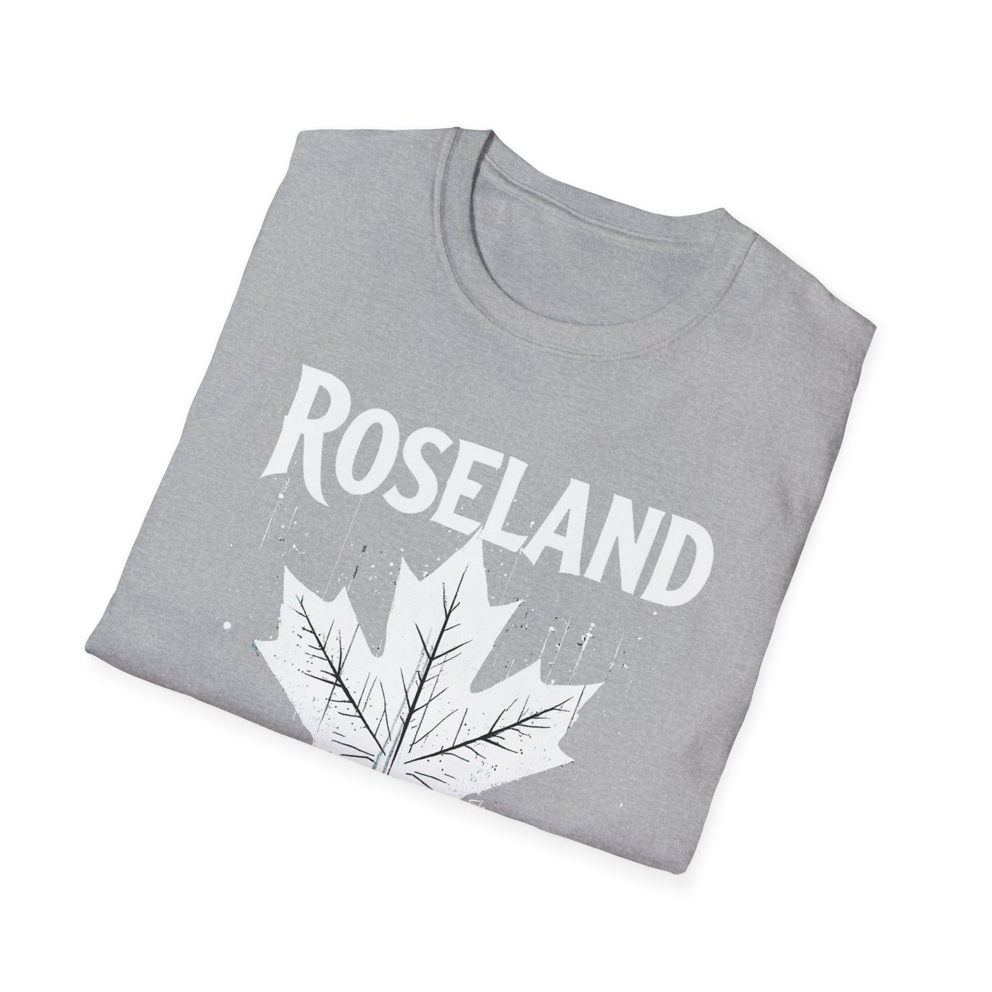 ROSELAND, We Support Our Own 2, Hardcore Local White Leaf T-Shirt, Softstyle Graphic Tee, Unisex Casual Wear, Support Local Merch, Gift for Community Lovers Finkz Windsor