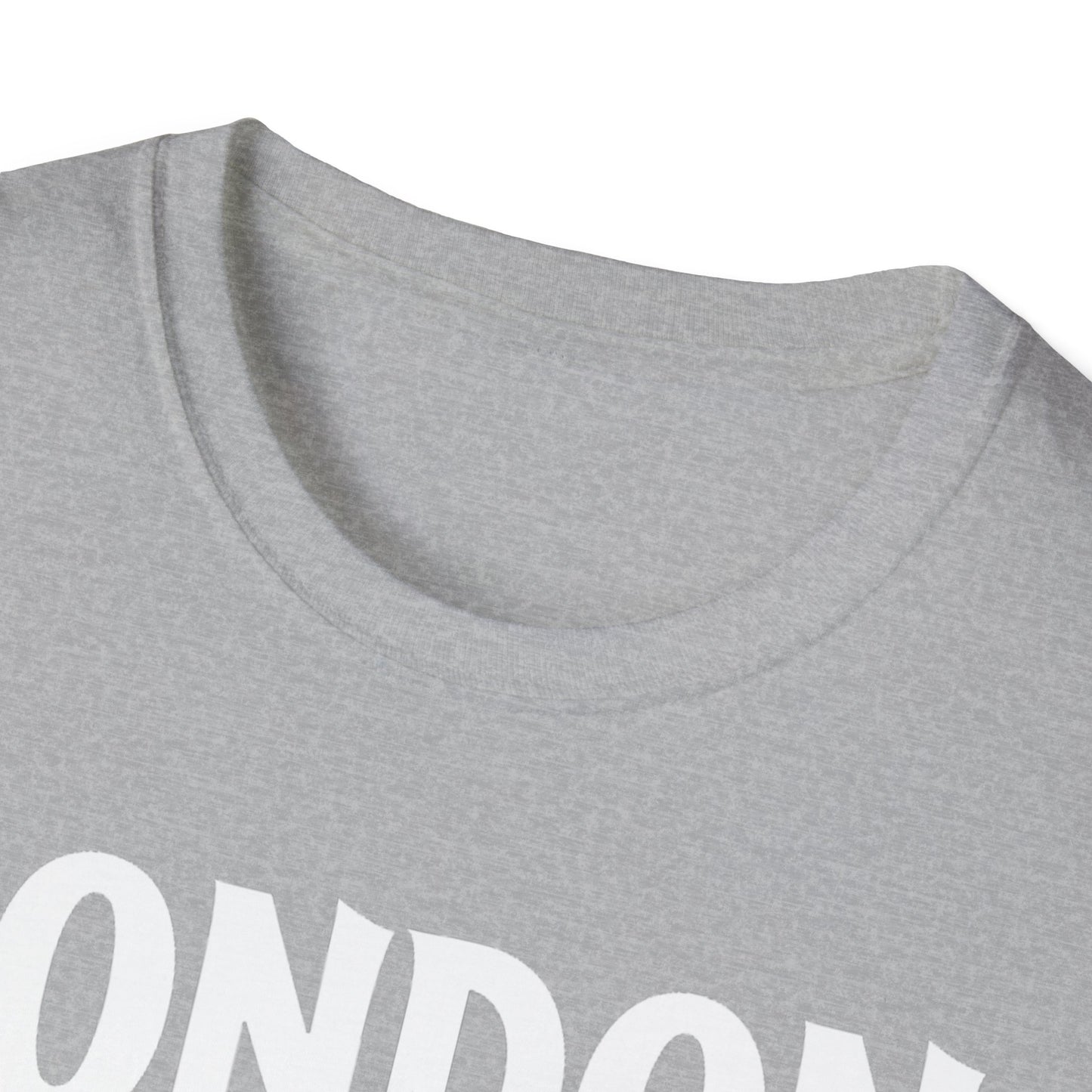 London Hardcore Rep'n White Leaf T-Shirt, c002-n00-s007 Softstyle Graphic Tee, Unisex Casual Wear, Support'n Locals Merch, Gift for Community Lovers.