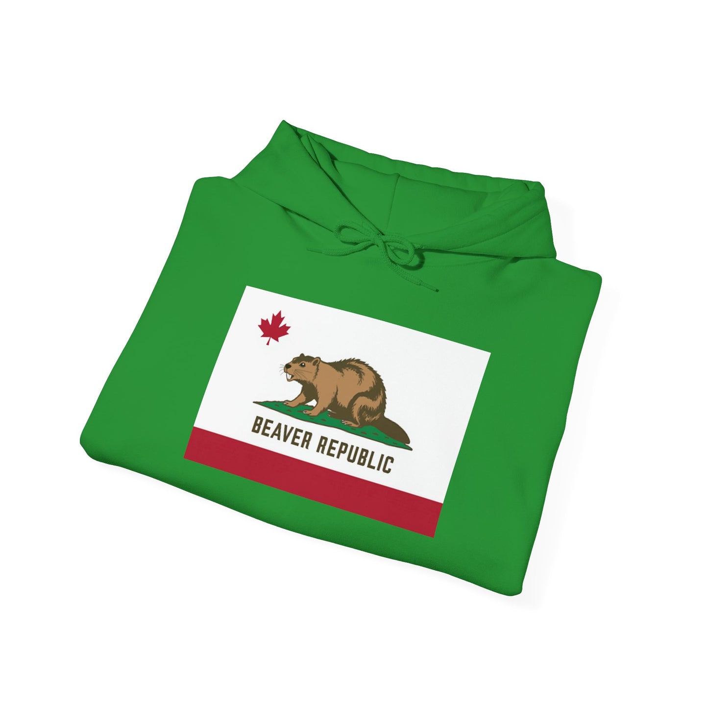 Beaver Flag Hooded Sweatshirt -  Unisex Heavy Blend™ Pullover, Casual Hoodie for Every Day, Gift for Friends, Support'n Locals -Local Pride Apparel Support Your Community