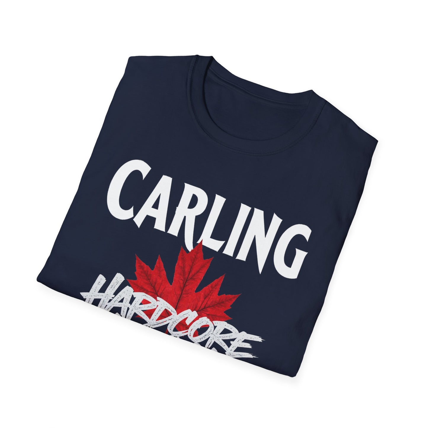 Carling Hardcore We Support Our Own Red Leaf T-Shirt, c02-n03-s006 Softstyle Graphic Tee, Unisex Casual Wear, Support'n Locals Merch, Gift for Community Lovers.