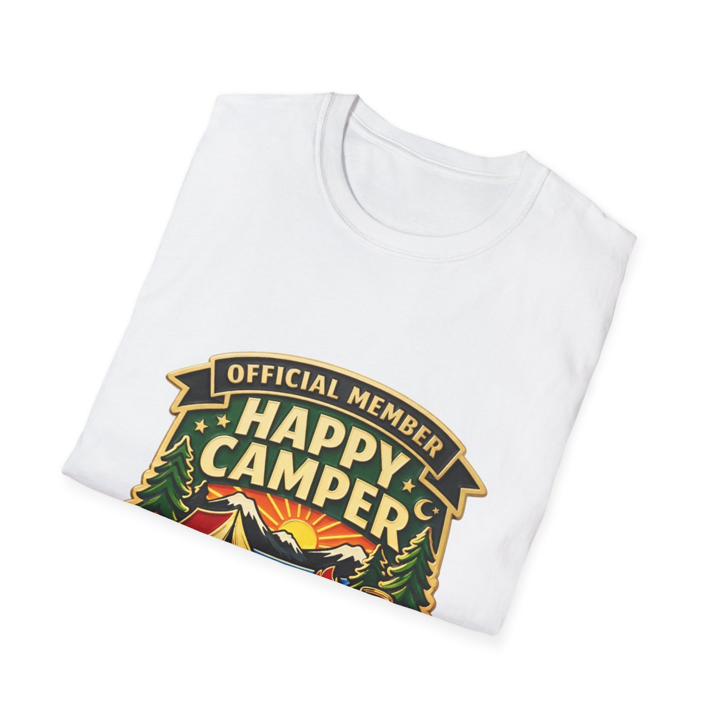 Happy Camper Crew T-Shirt, Softstyle, Unisex  - HappyCamperCrew.com