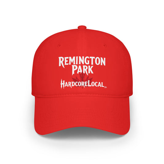 REMINGTON PARK HARDCORE  BIG LEAF Low Profile Baseball Cap - Red Hat for Community Lovers FINKZ WINDSOR