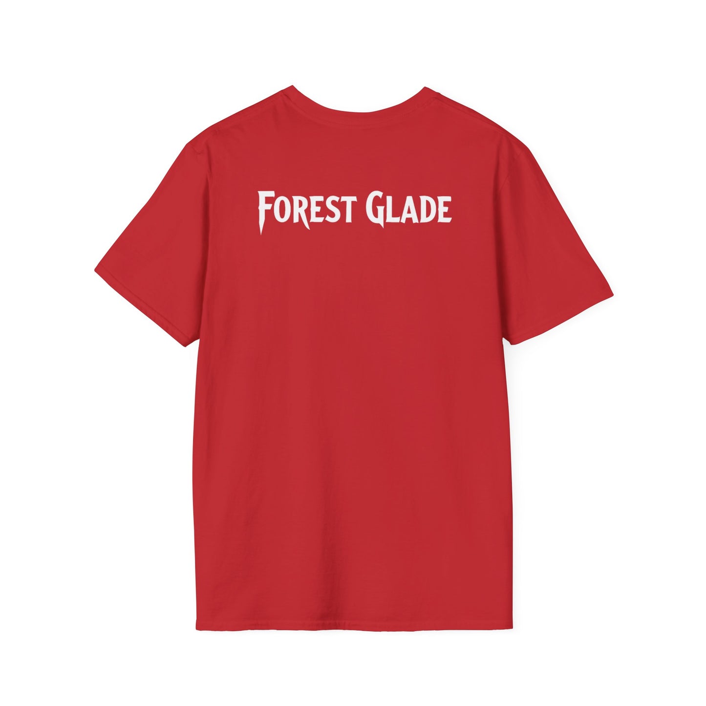 FOREST GLADE +BACK Hardcore Cool Leaf, T-Shirt, Softstyle Graphic Tee, Unisex Casual Wear, Support Local Merch, Gift for Community Lovers