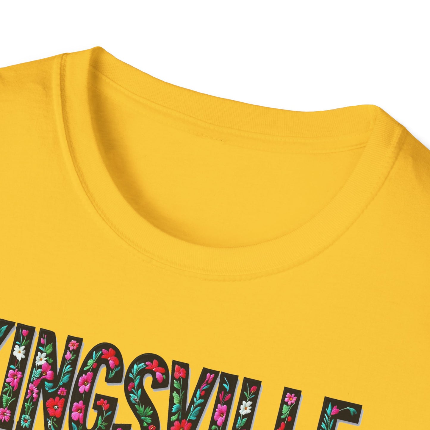 KINGSVILLE Local Gal Flower-Heart T-Shirt, 3 Softstyle Graphic Tee, Unisex Casual Wear, Support Local Merch, Gift for Community Lovers, Finkz WINDSOR