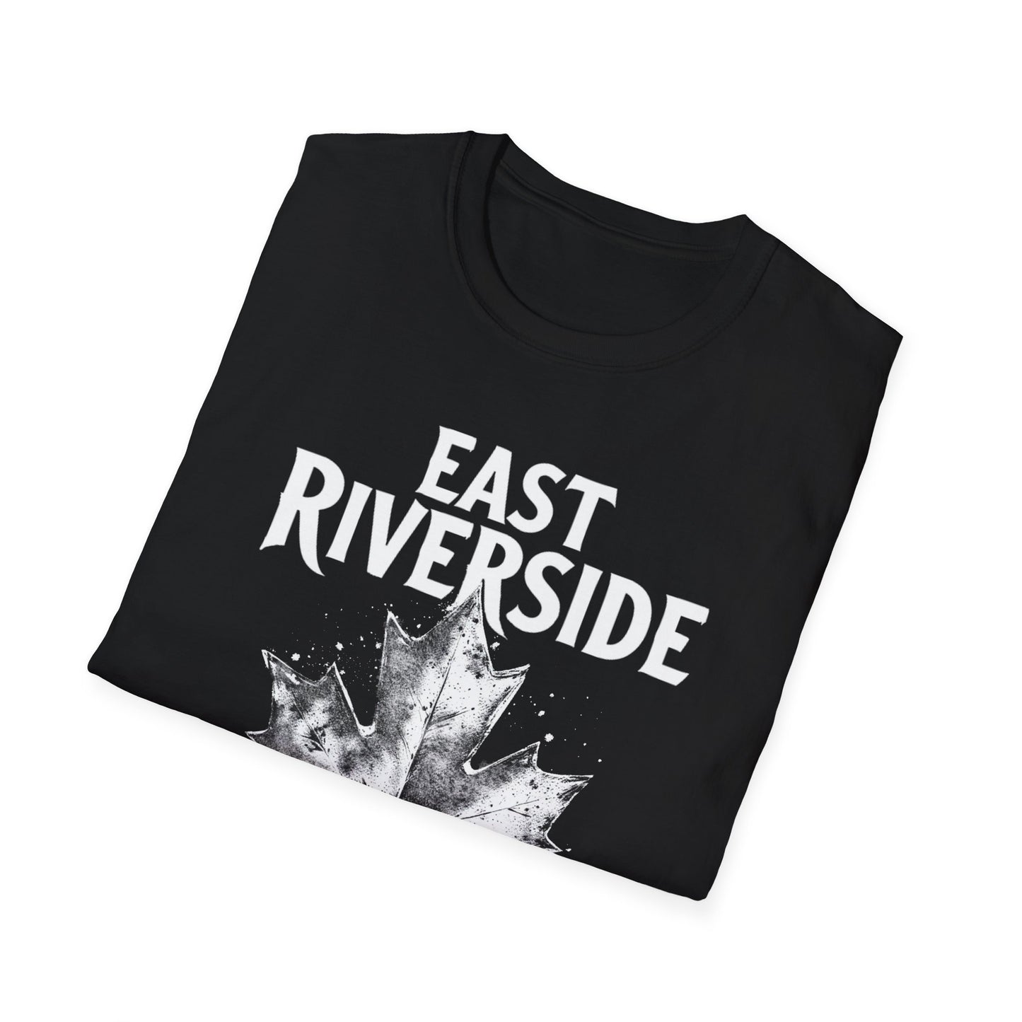 EAST RIVERSIDE, Rep'n My Hood, Hardcore Local Cool Leaf T-Shirt, Softstyle Graphic Tee, Unisex Casual Wear, Support Local Merch, Gift for Community Lovers, Finkz WINDSOR