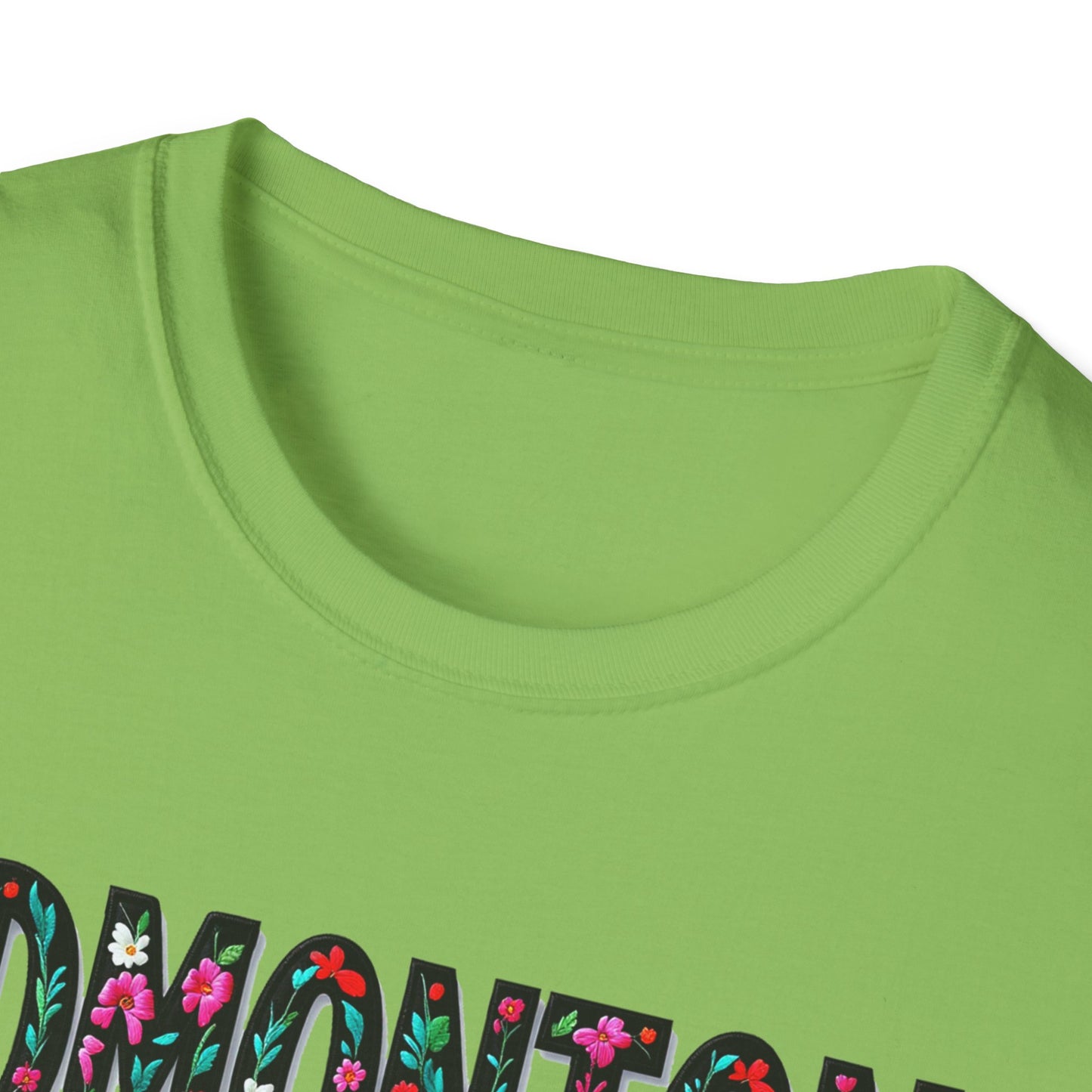 Edmonton Local Gal Flower-Heart T-Shirt, c012-n00-s005 Softstyle Graphic Tee, Unisex Casual Wear, Support Local Merch, Gift for Community Lovers, Finkz