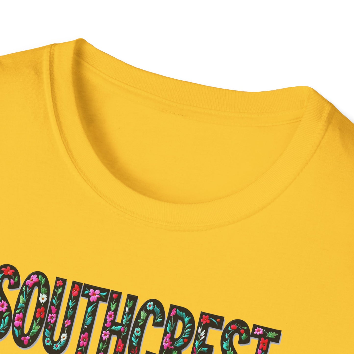 Southcrest Local Gal Flower-Heart T-Shirt, c02-n07-s05  Softstyle Graphic Tee, Unisex Casual Wear, Support Local Merch, Gift for Community Lovers, Finkz WINDSOR