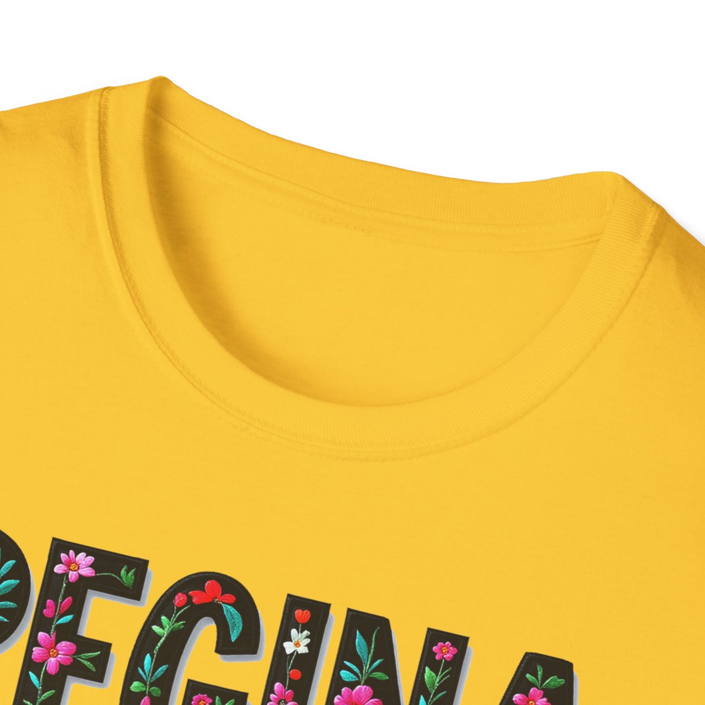 Regina Local Gal Flower-Heart T-Shirt, c10-n00-s005 Softstyle Graphic Tee, Unisex Casual Wear, Support Local Merch, Gift for Community Lovers, Finkz WINDSOR