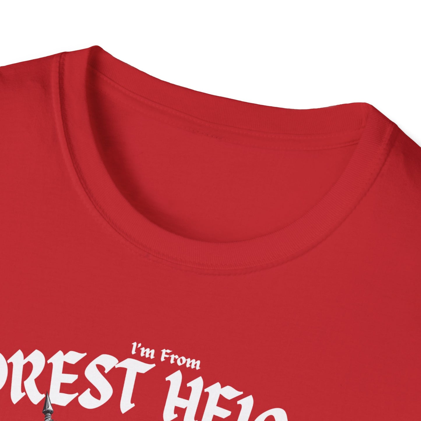 Forest Heights Underestimate Guy T-Shirt, c03-n03-s002 Softstyle Graphic Tee, Unisex Casual Wear, Support'n Locals Merch, Gift for Community Lovers.