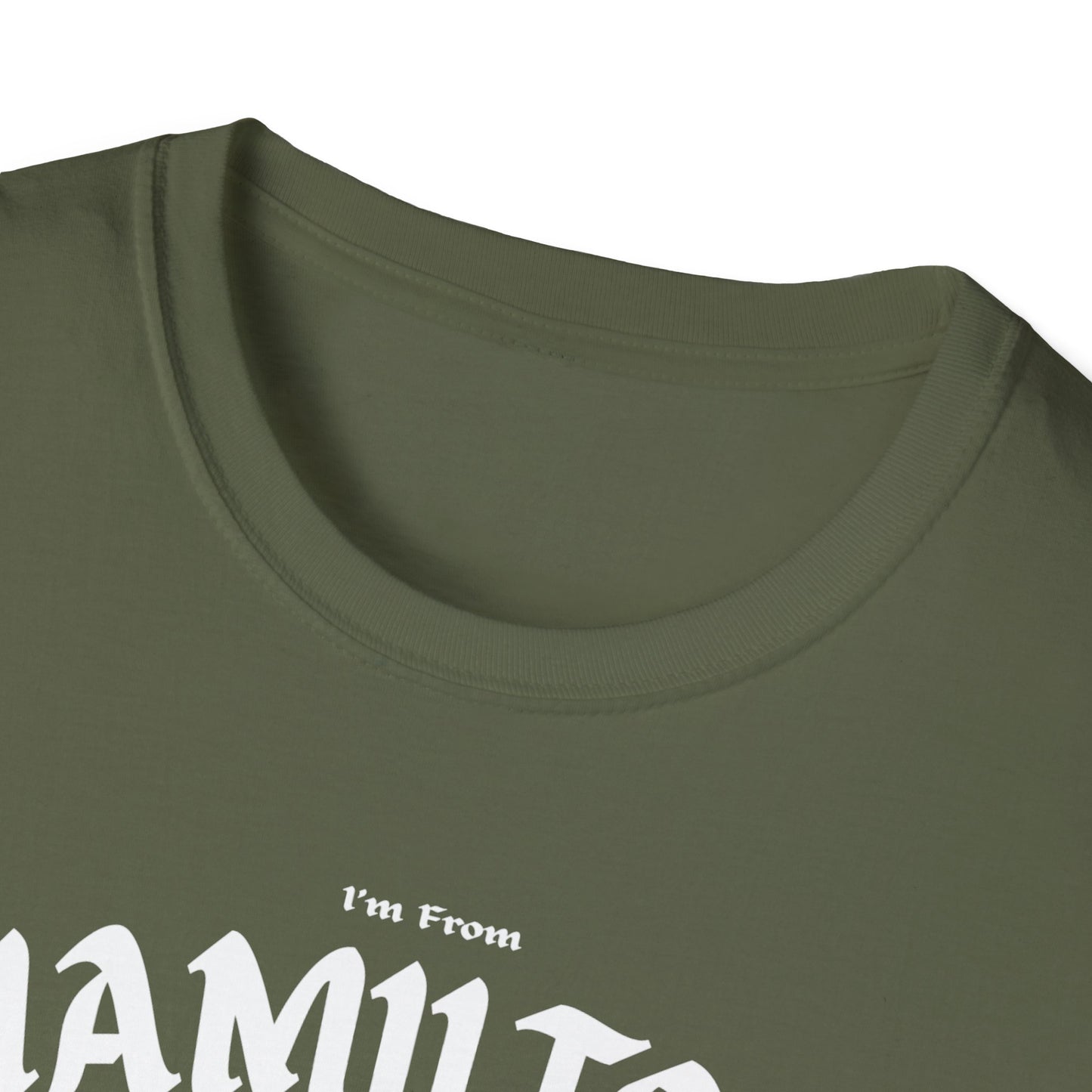 Hamilton Underestimate Gal T-Shirt, c004-n00-s001 Softstyle Graphic Tee, Unisex Casual Wear, Support'n Locals Merch, Gift for Community Lovers.