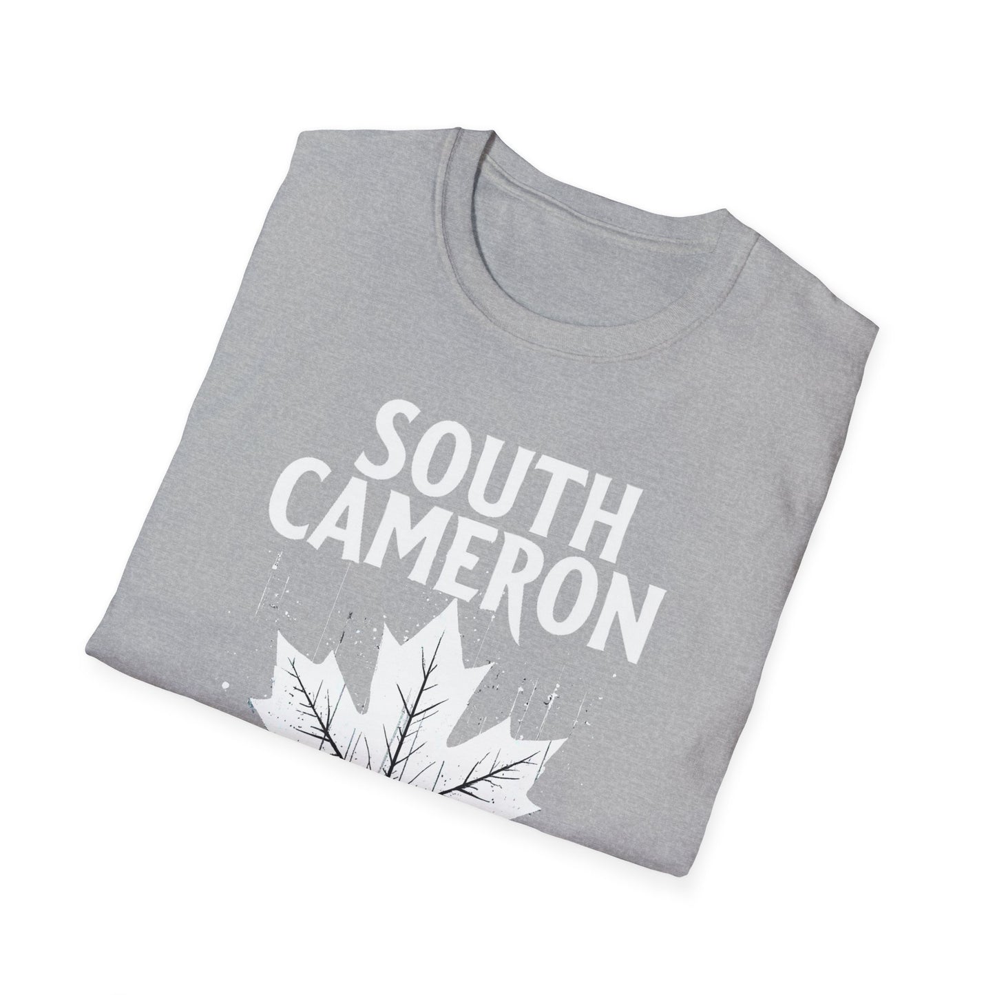 SOUTH CAMERON, We Support Our Own 2, Hardcore Local White Leaf T-Shirt, Softstyle Graphic Tee, Unisex Casual Wear, Support Local Merch, Gift for Community Lovers Finkz Windsor